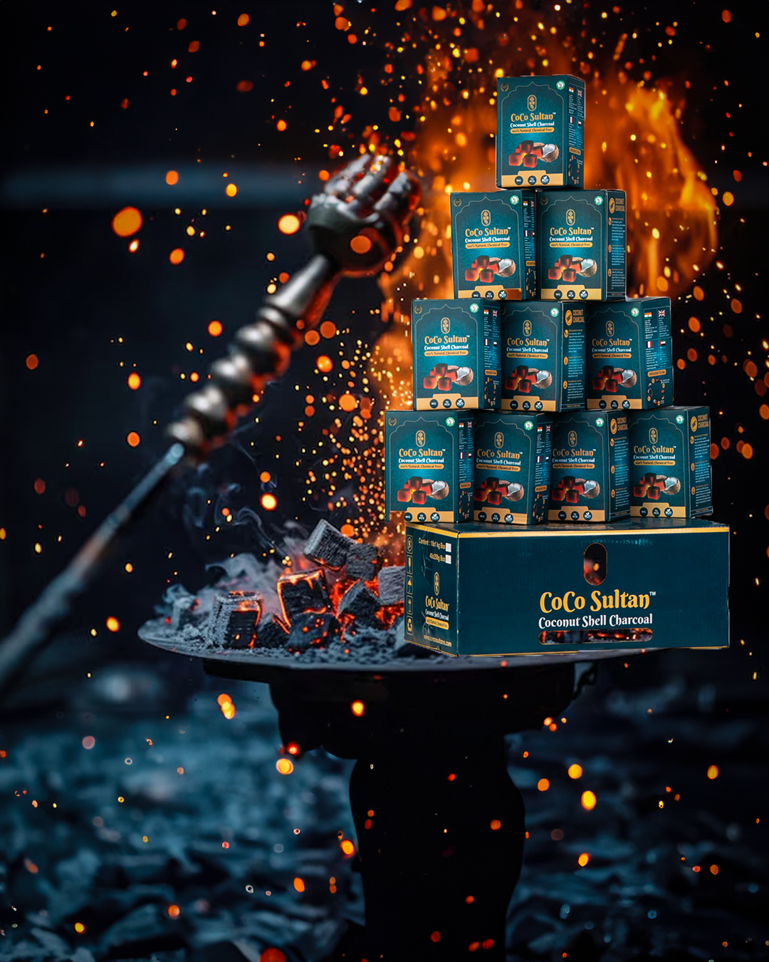 Cocosultan Briquettes (Hookah Coals) for Shisha 1 Cocosultan for shisha and hookah cubes